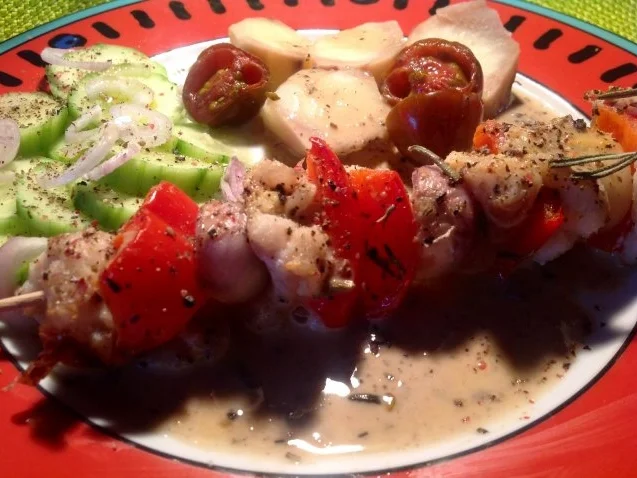 Kabeljau-Spieß mit Orangen-Sahnesauce - Rezept - Bild Nr. 3