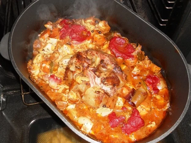 Rezept: Lammkeule à la "Oòrndrasch" in einer Steinpilz - Sahnesauce (Rzpt. um 2015) Bild Nr. 12 Lammkeule à la "Oòrndrasch" in einer Steinpilz - Sahnesauce (Rzpt. um 2015) - Rezept - Bild Nr. 12