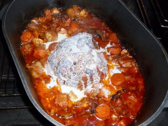 Rezept: Lammkeule à la "Oòrndrasch" in einer Steinpilz - Sahnesauce (Rzpt. um 2015) Bild Nr. 14 Lammkeule à la "Oòrndrasch" in einer Steinpilz - Sahnesauce (Rzpt. um 2015) - Rezept - Bild Nr. 14