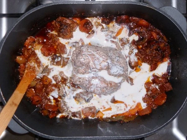 Rezept: Lammkeule à la "Oòrndrasch" in einer Steinpilz - Sahnesauce (Rzpt. um 2015) Bild Nr. 15 Lammkeule à la "Oòrndrasch" in einer Steinpilz - Sahnesauce (Rzpt. um 2015) - Rezept - Bild Nr. 15