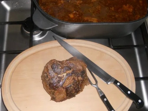 Rezept: Lammkeule à la "Oòrndrasch" in einer Steinpilz - Sahnesauce (Rzpt. um 2015) Bild Nr. 18 Lammkeule à la "Oòrndrasch" in einer Steinpilz - Sahnesauce (Rzpt. um 2015) - Rezept - Bild Nr. 18