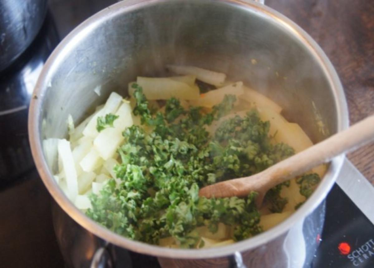 Puten Ministeaks mit Kohlrabistiften und Möhrenblüten - Rezept - Bild Nr. 9