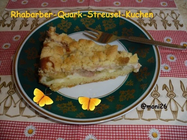 Rezept: Rhabarber-Quark-Streusel-Kuchen Rhabarber-Quark-Streusel-Kuchen - Rezept
