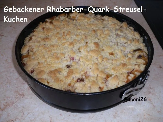 Rezept: Rhabarber-Quark-Streusel-Kuchen Bild Nr. 2 Rhabarber-Quark-Streusel-Kuchen - Rezept - Bild Nr. 2