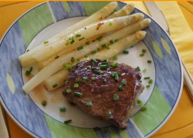 Rindersteak mit Spargel - Rezept mit Bild - kochbar.de