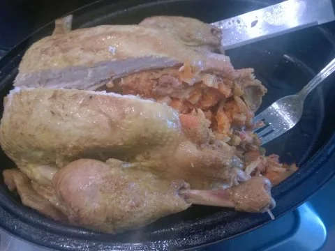 Rezept: gefülltes Hühnchen auf marokkanische Art gefülltes Hühnchen auf marokkanische Art - Rezept