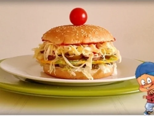Rezept: Spezieller Frühlings XXL Hamburger nach Art des Hauses Bild Nr. 5 Spezieller Frühlings XXL Hamburger nach Art des Hauses - Rezept - Bild Nr. 5