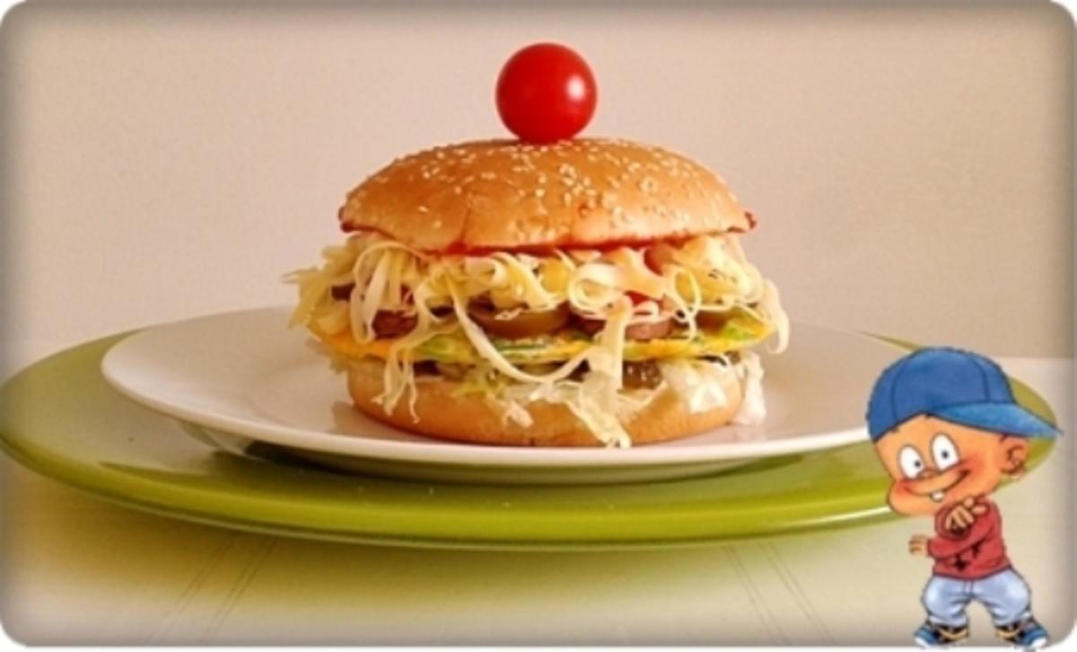 Spezieller Frühlings XXL Hamburger nach Art des Hauses - Rezept ... Spezieller Frühlings XXL Hamburger nach Art des Hauses - Rezept ...