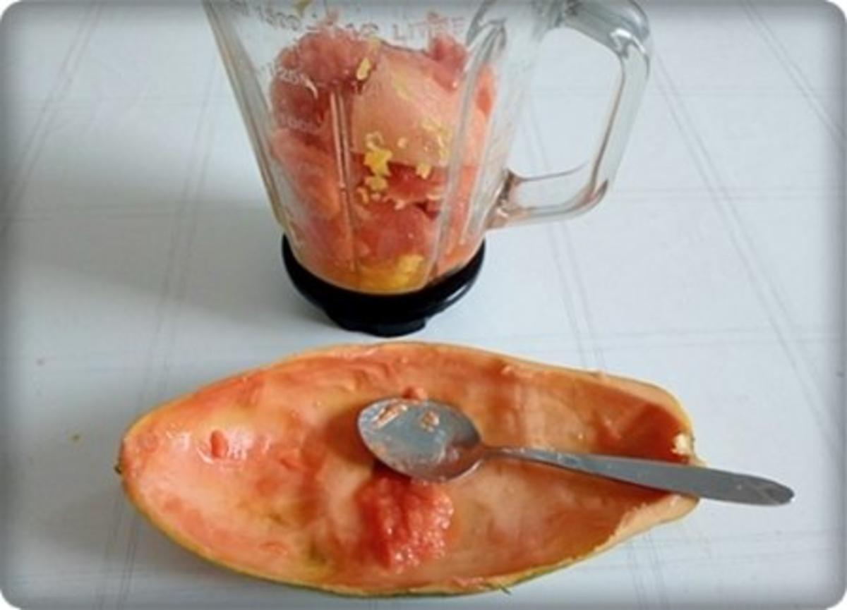 Fruchtsafthaltiger Papaya-Ingwer-Orange-Limette  Smoothie - Rezept - Bild Nr. 9