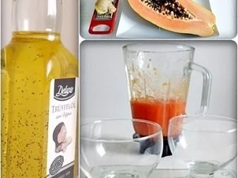 Rezept: Fruchtsafthaltiger Papaya-Ingwer-Orange-Limette Smoothie Bild Nr. 11 Fruchtsafthaltiger Papaya-Ingwer-Orange-Limette Smoothie - Rezept - Bild Nr. 11