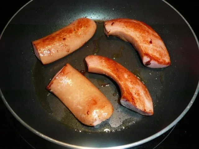 Linsengemüse zu gebratenem Lyoner und Bratkartoffel. - Rezept - Bild Nr. 2