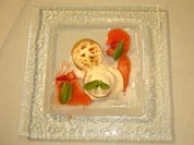 Karamellisierter Limonenflan mit marinierten Erdbeeren u. Szechuanpfeffereis - Rezept