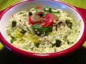 Rucola-Käsecreme mit  Pistazien - Rezept