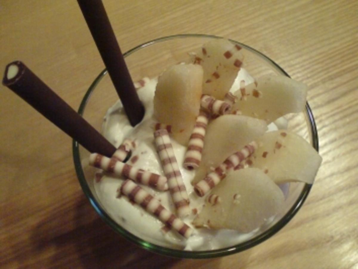 English Mint-Creme mit Birne - Rezept