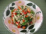 Reis - Salat mit frischem Spinat - Rezept