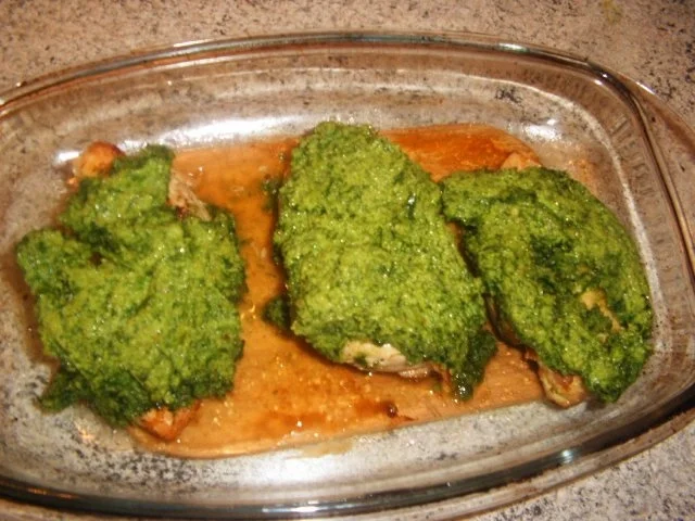 Rezept: Hähnchenbrust mit Bärlauchkruste Bild Nr. 9 Hähnchenbrust mit Bärlauchkruste - Rezept - Bild Nr. 9