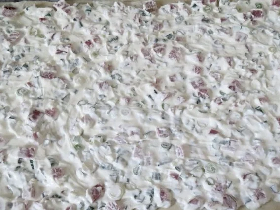 Pizza: Flammkuchen mit Ziegenkäse - Rezept