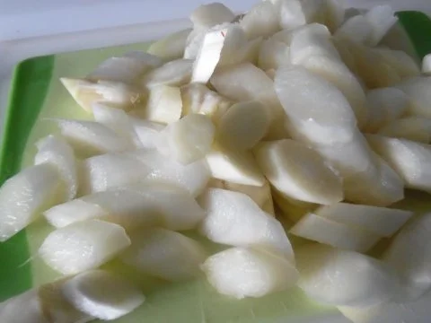 Spargel-Safran-Risotto mit Hähnchen-Mango-Spiess - Rezept - Bild Nr. 6