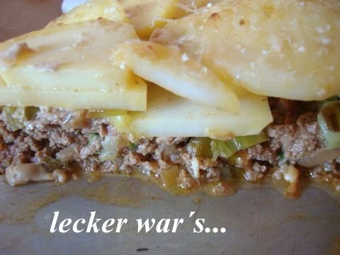 Rezept: Hacktorte mit Kartoffelhaube Hacktorte mit Kartoffelhaube - Rezept