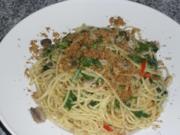 Spaghetti mit Chili und Sardienen - Rezept