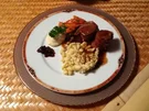 Rehrücken im Speckmantel mit Spätzle, kandierten Karotten - Rezept