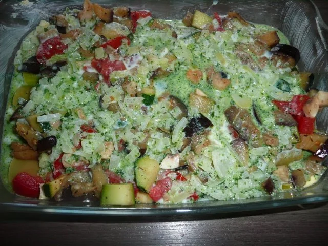 Rezept: Cannelloni Mediterran in Bärlauch - Bechamelsoße überbacken . Bild Nr. 8 Cannelloni Mediterran in Bärlauch - Bechamelsoße überbacken . - Rezept - Bild Nr. 8