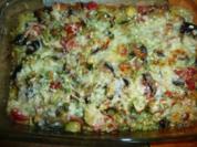 Cannelloni Mediterran in Bärlauch - Bechamelsoße überbacken . - Rezept