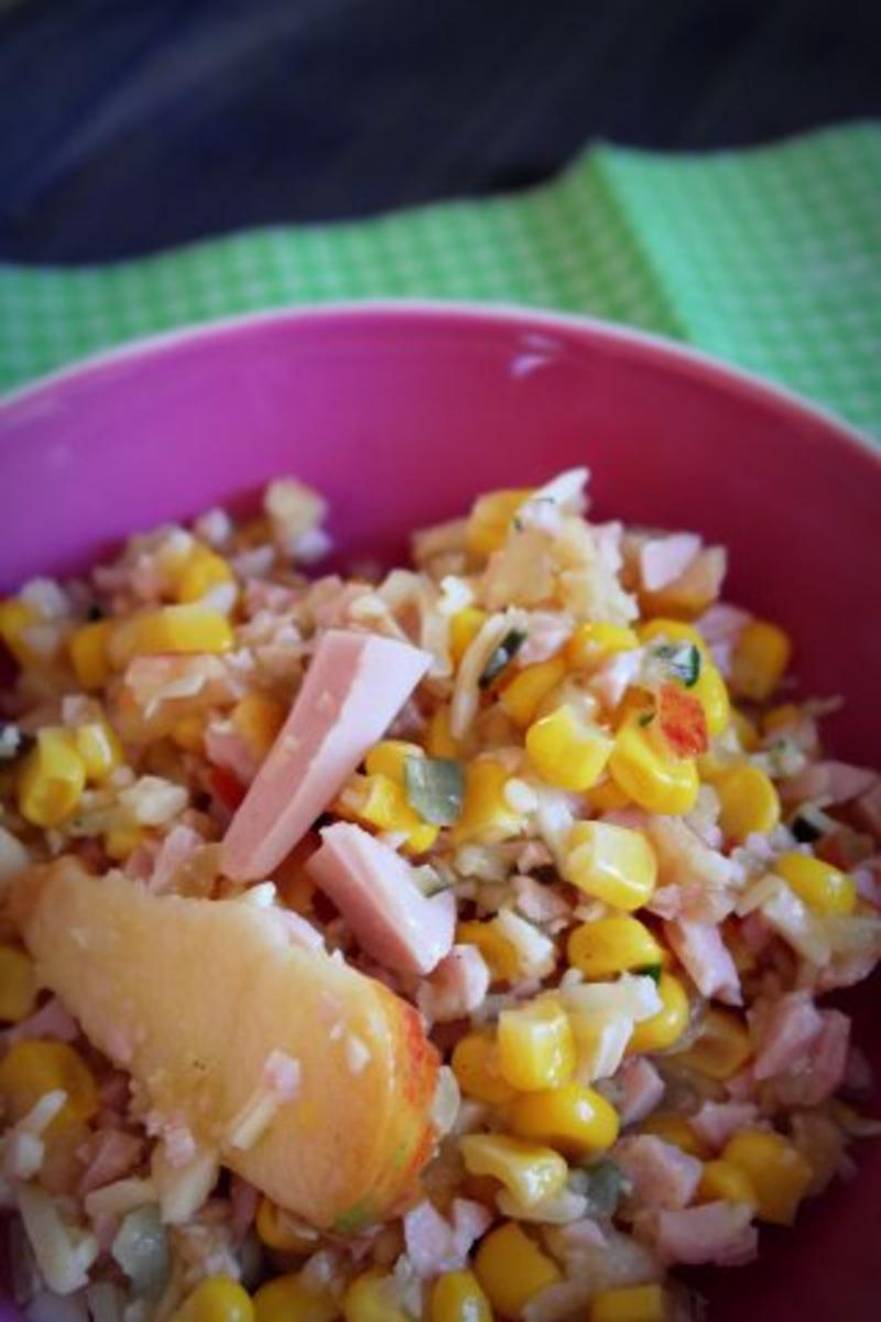 Fruchtiger Wurst-Käse-Salat; für den Thermomix - Rezept - kochbar.de