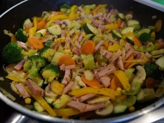 Gemüse-Schinken-Auflauf - Rezept - Bild Nr. 4