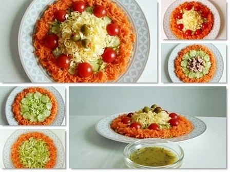 Frühlings-Eisbergsalat mit Möhren, Tomaten, Käse und noch viel mehr, nach Art des Hauses - Rezept - Bild Nr. 25