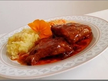 Rezept: Langsam geschmorte Rippchen mit eigenem Bratensaft nappiert Bild Nr. 34 Langsam geschmorte Rippchen mit eigenem Bratensaft nappiert - Rezept - Bild Nr. 34