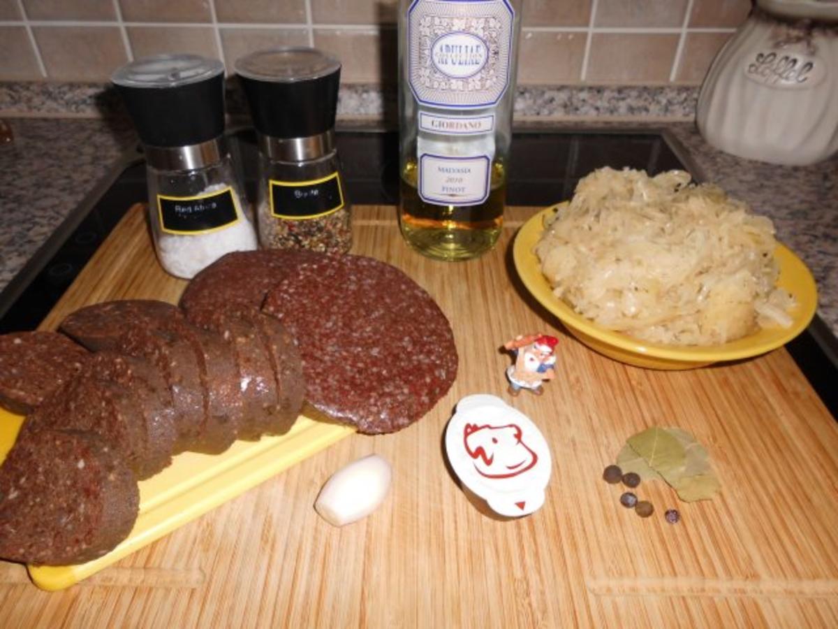 Grützwurst mit Sauerkraut>> - Rezept - Bild Nr. 2