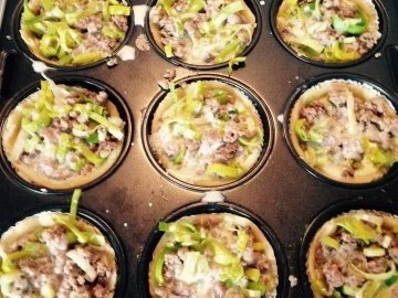 Mini-Quiches mit Hack und Porree - Rezept - Bild Nr. 8