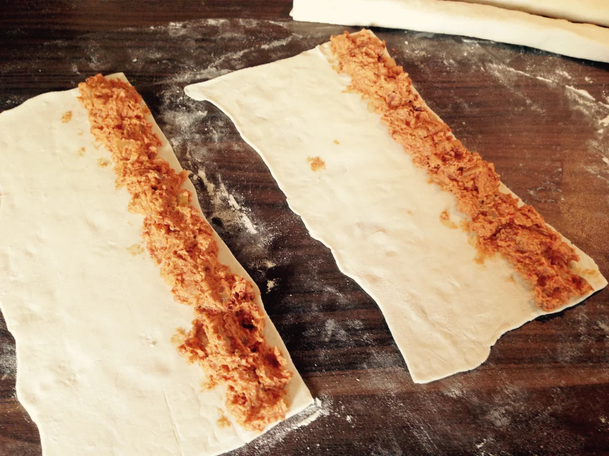 Blätterteigröllchen mit zweierlei Füllung - Rezept - Bild Nr. 86