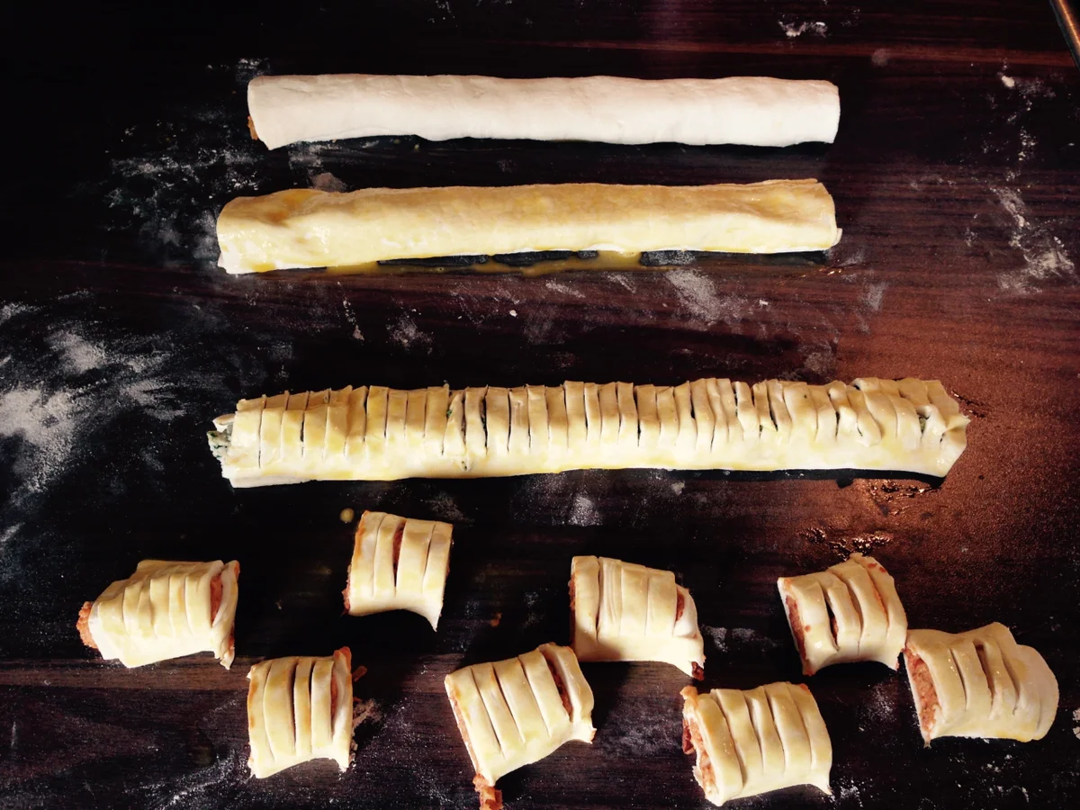 Blätterteigröllchen mit zweierlei Füllung - Rezept - Bild Nr. 86