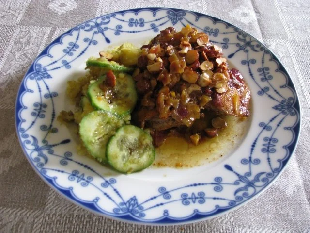 Safran-Honig-Hähnchenschlegel mit Haselnüssen - Rezept - Bild Nr. 6