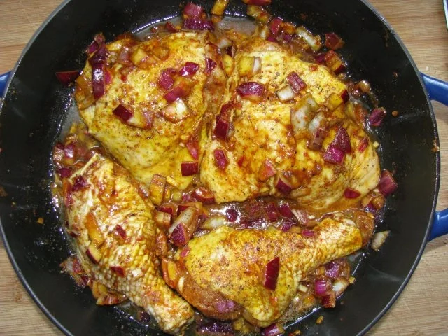 Safran-Honig-Hähnchenschlegel mit Haselnüssen - Rezept - Bild Nr. 3