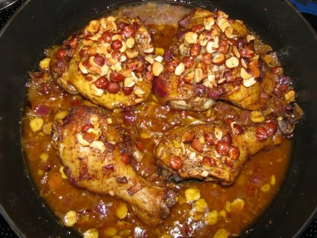 Safran-Honig-Hähnchenschlegel mit Haselnüssen - Rezept - Bild Nr. 5