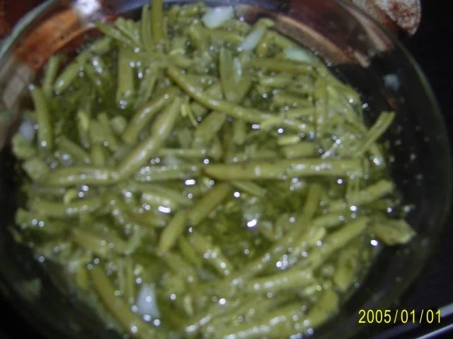 Würziger Salat mit grünen Bohnen - Rezept