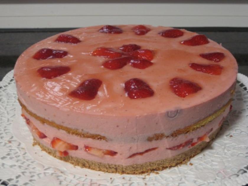 Erdbeercreme Torte - einfach - von strammermax