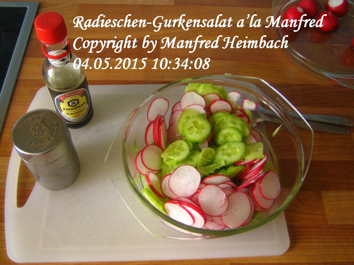 Salat – Radieschen-Gurkensalat a’la Manfred - Rezept - Bild Nr. 650