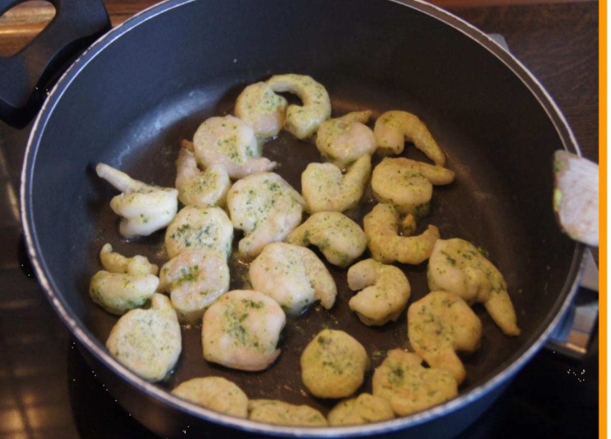 Spargel mit Riesengarnelenschwänzen und Currykartoffeln - Rezept - Bild Nr. 37