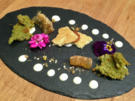 Kamillencreme auf Matcha-Tee-Biskuit und Matcha-Tee-Hippe - Rezept - Bild Nr. 77