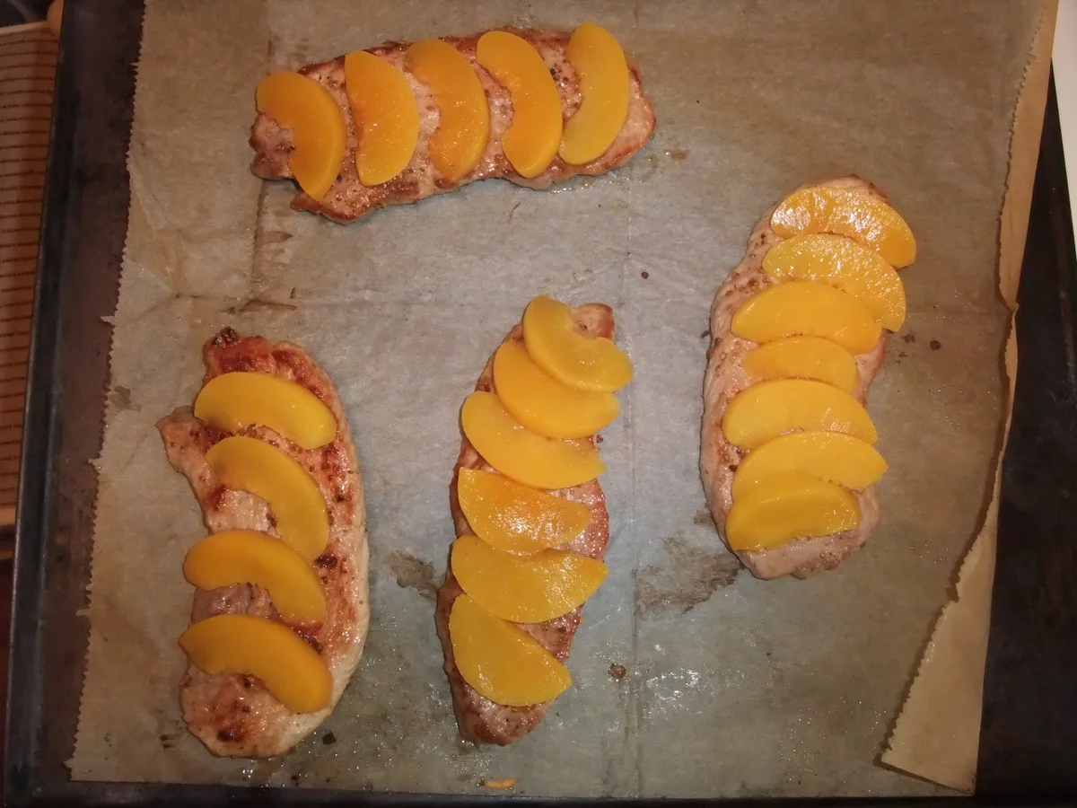 Überbackenes Pfirsichschnitzel mit Champignons - Rezept - Bild Nr. 82