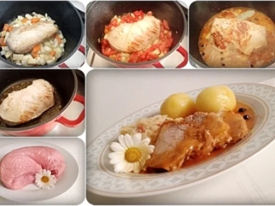 Saftiger Kalbsbraten mit Kartoffelklöße in einer feinen Bratensauce - Rezept - Bild Nr. 92