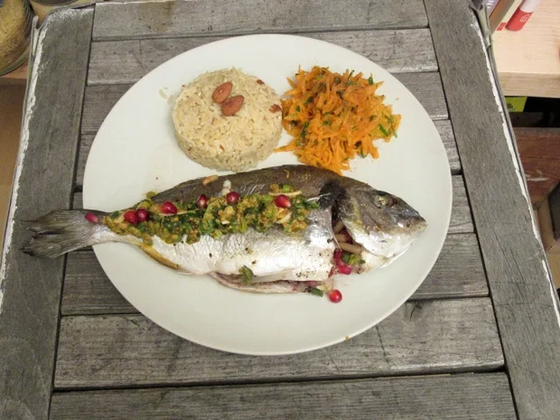 Gefüllte Makrele, Nuss-Reis & Möhren-Orangen-Salat - Rezept - Bild Nr. 36