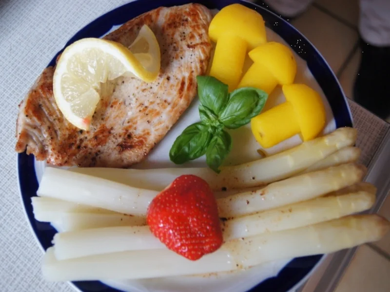 Spargel mit Putenschnitzel und Curry-Kartoffelpilzen - Rezept - Bild Nr. 70