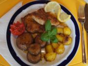 Putenschnitzel mit braunen Champignons und gebratenen Kartoffelpilzen - Rezept - Bild Nr. 29