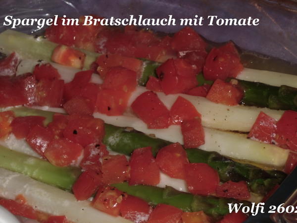 Gemüse : Spargel mit Fleischtomate im Bratschlauch - schnell &amp; einfach ...