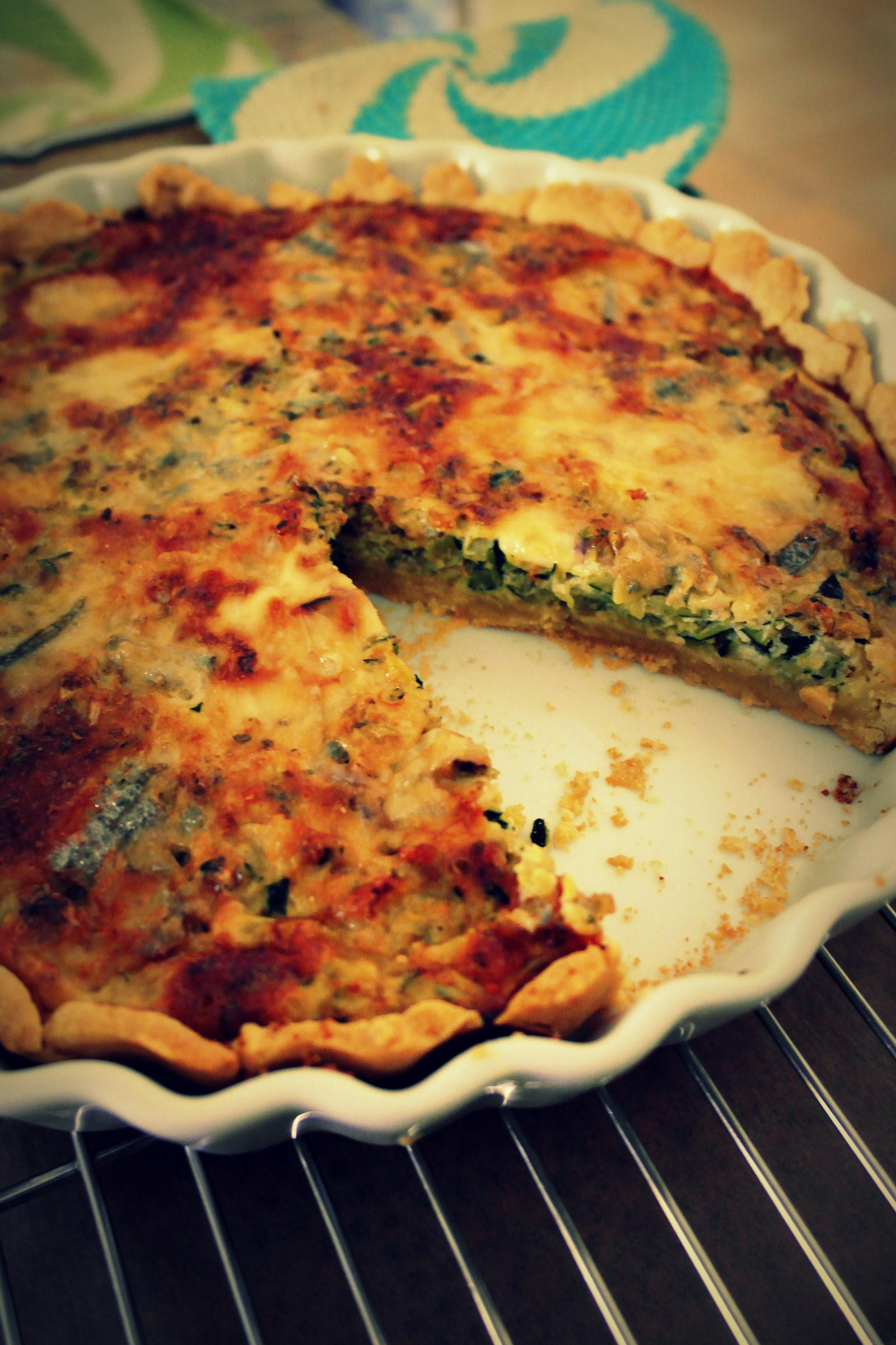 Bilder für Pikante Zucchini-Ziegenkäse-Tarte - Rezept